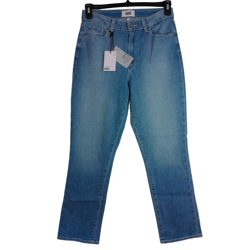 Paige Brigitte High Rise Slim Boyfriend Cuffed Jeans Faith Light‎ Wash 28 NEW